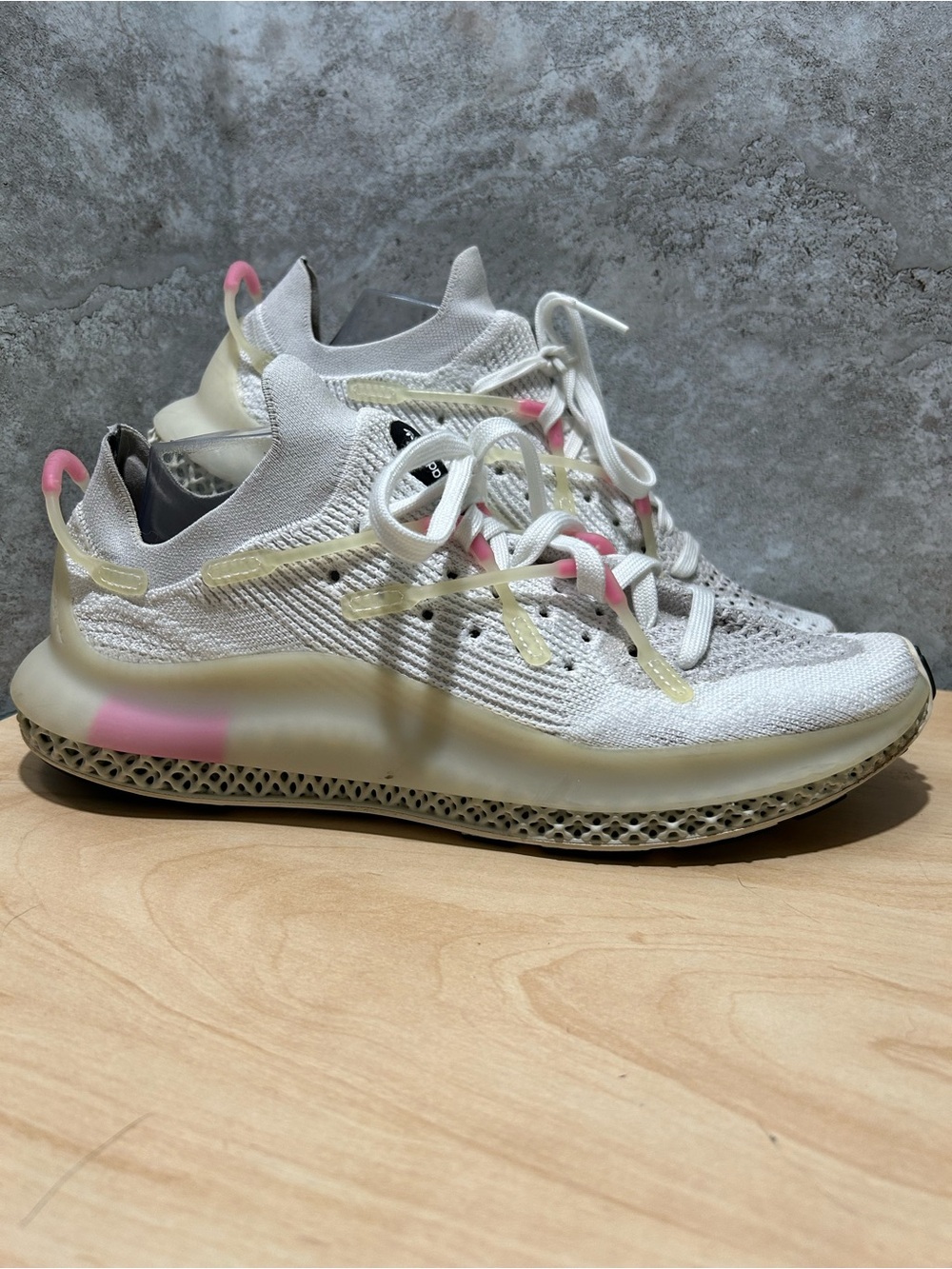 Adidas 4D Fusio "Cloud White Pink" sneakers men’s size 10